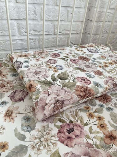 prześcieradło bawełna premium w kwiaty, 60x120 i 70x140