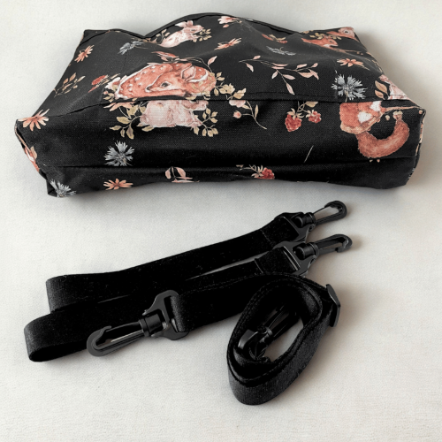 organizer do wózka czarny z kieszeniami