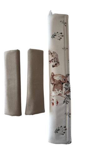 ochraniacze do wózka dziecięcego na pasy leśni przyjaciele