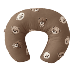 Poduszka do karmienia rogal z poszewką-Misie brąz