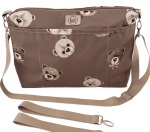 Organizer do wózka brązowy w misie,torba 2w1