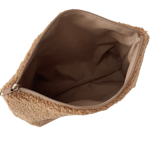 duża kosmetyczka baranek brąz