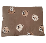 Płaska poduszka dziecięca w dwóch rozmiarach-Misie brąz