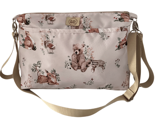 Organizer do wózka beżowy,wodoodporna torba 2w1