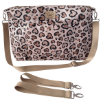 Organizer do wózka w panterkę beżowy,torba 2w1 wodoodporna