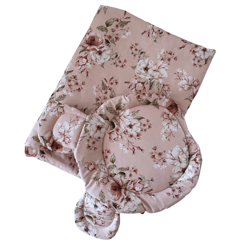 zestaw do wózka gondoli dla dziewczynki niemowlaka