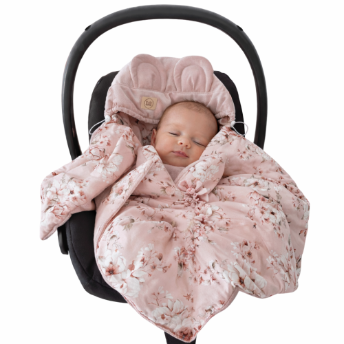 otulacz do fotelika samochodowego różowy