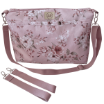 Organizer do wózka w kwiaty różowy,torba 2w1 z kieszeniami