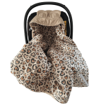 Otulacz do fotelika w panterkę-bawełna premium,uniwersalny