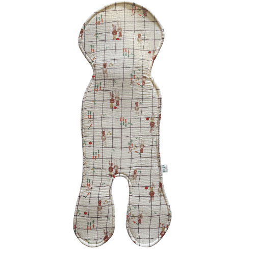 muślinowa wkładka antypotowa do fotelika beżowa