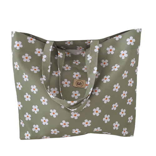 Torba shopper,worek plażowa w stokrotki-torba na zakupy,codzienna