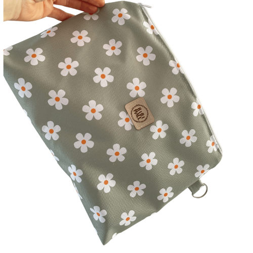 pojemna kosmetyczka zielona wodoodporna