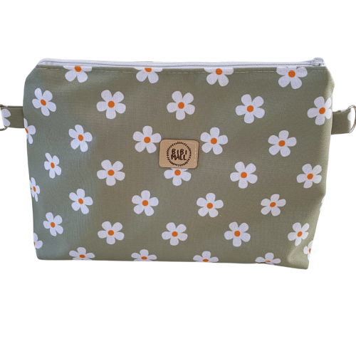 Kosmetyczka wodoodpora,duża i pojemna-Stokrotki