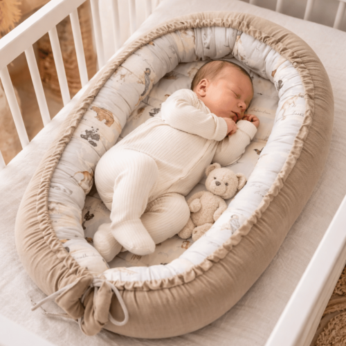 kokon dla niemowlaka bawełna velvet