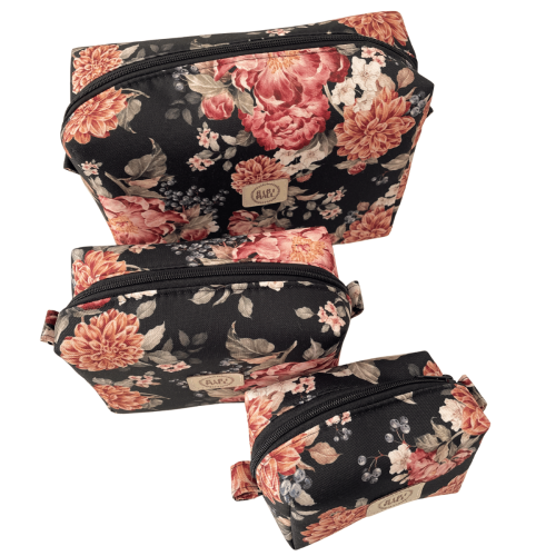 wodoodporne kosmetyczki w kwiaty