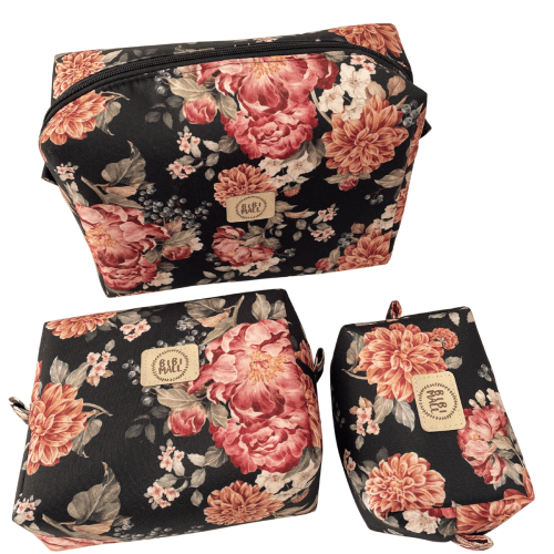 kosmetyczki w kwiaty dla mamy i dziecka