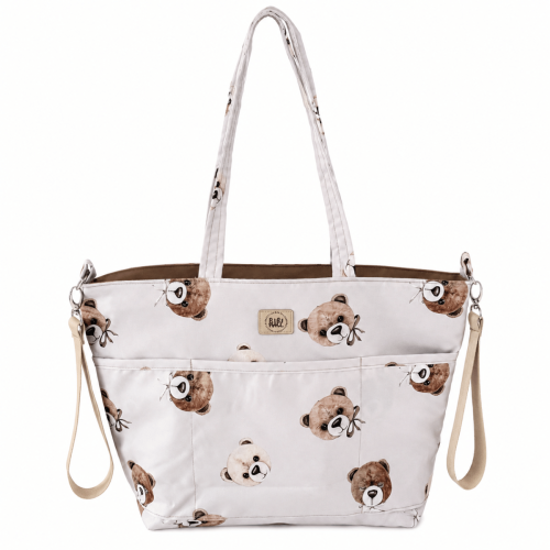 Torba do wózka Shopper Misie – pojemna wodoodporna torba dla mamy