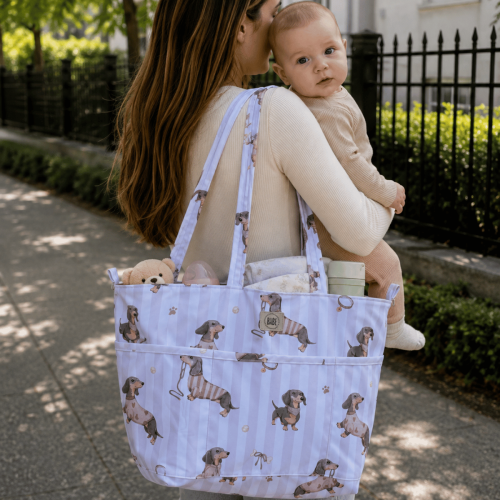 torba do wózka shopper w jamniczki